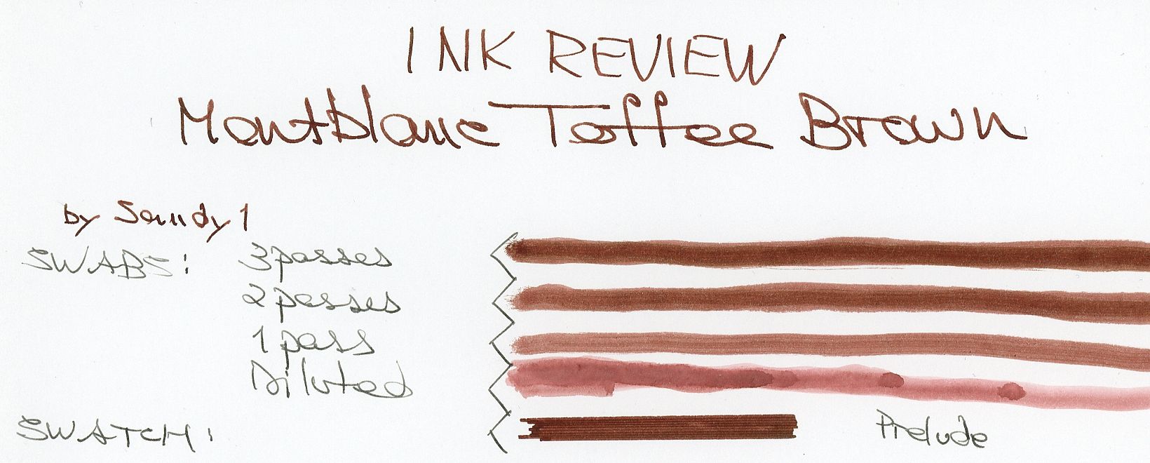 Montblanc Toffee Brown Ink Reviews The Fountain Pen Network
